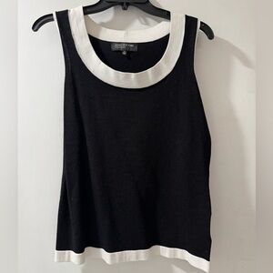 Jones New York Black and White Tank Top